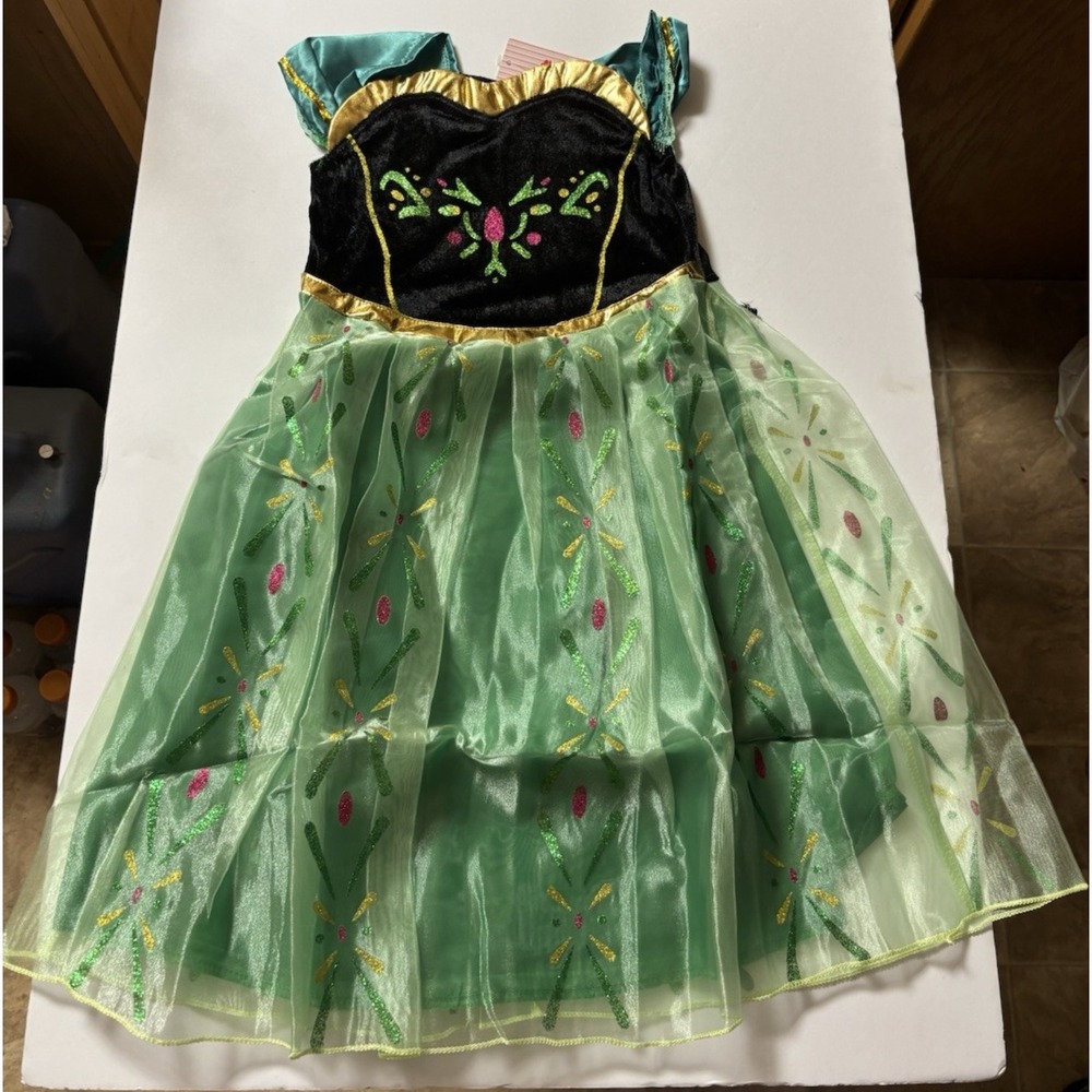 Little Girls Princess Dress Halloween Costume Party Green Size 130 (US 7-8)